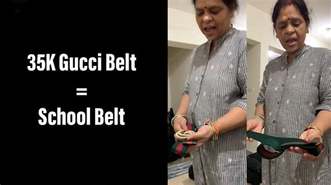 indian mom gucci belt|Desi mom says daughter's Rs 35k Gucci belt looks like a school .